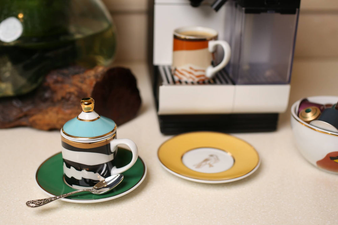 Set of 2 Sarb Espresso Cup - European Goldfinch