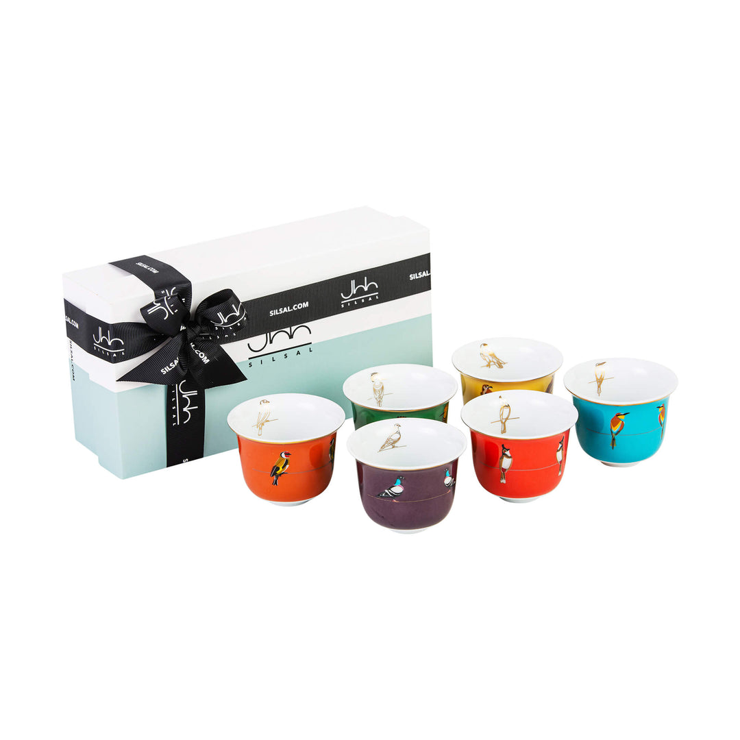 Gift Box of 6 Sarb Arabic Coffee Cups