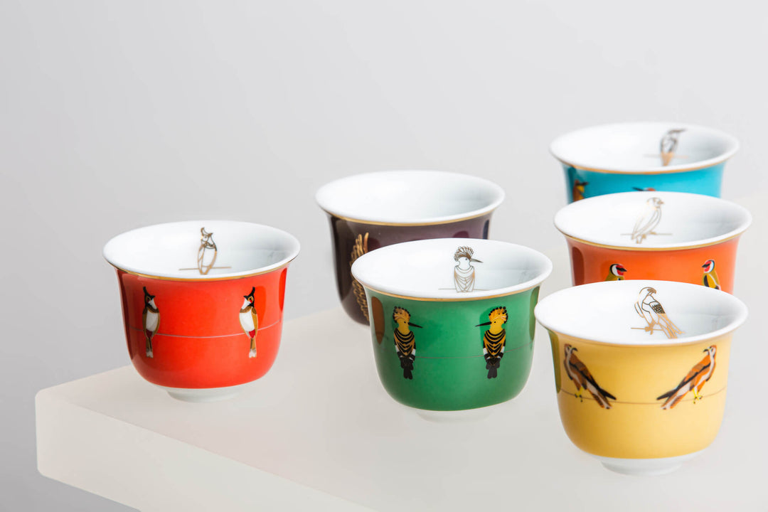 Set of 12 Sarb Arabic Coffee Cups - 3 Designs