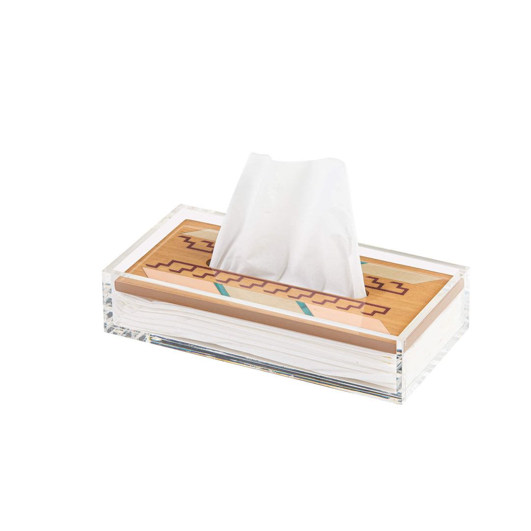 Rectangle Tissue Box - Linear Pattern